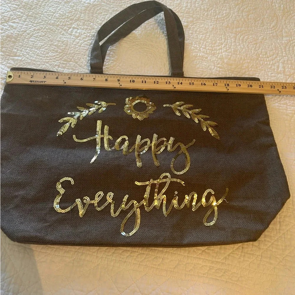 Olive & Hill “Happy Everything” Bag. #Beach Bag. #Pool Bag #Tote Bag - Picture 3 of 5